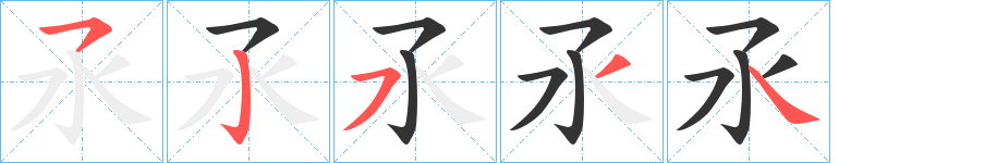 氶字笔画写法